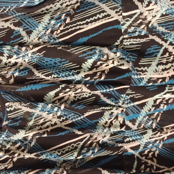 Apostrophe Sz M Sheer Ruffled Neck Pleated Gathered Waist Blouse Top w/ Camisole - Picture 7 of 11